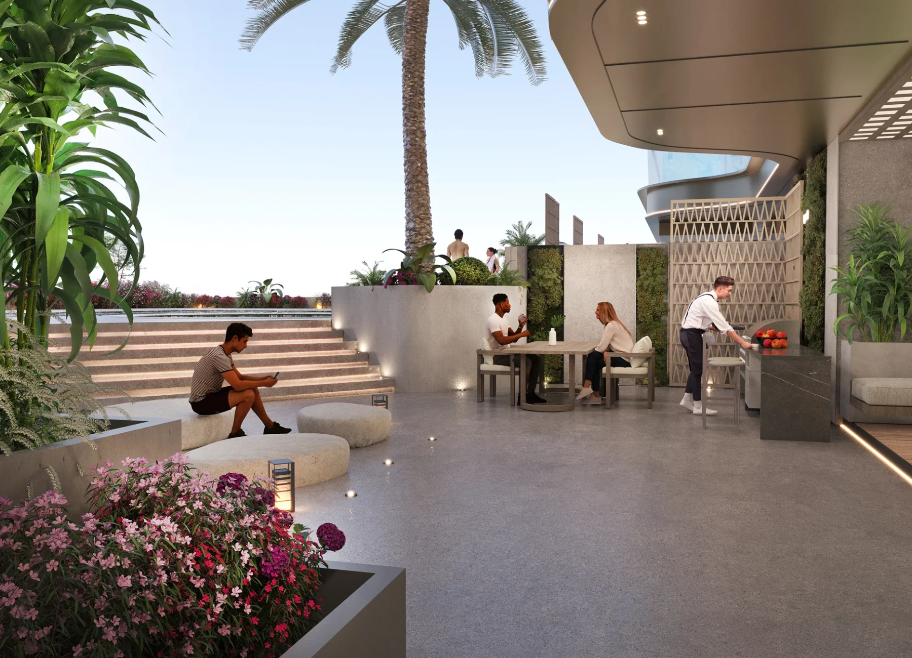 2. FIRST FLOOR DECK AREA_BBQ & LOUNGE SEATING_ VIEW 02