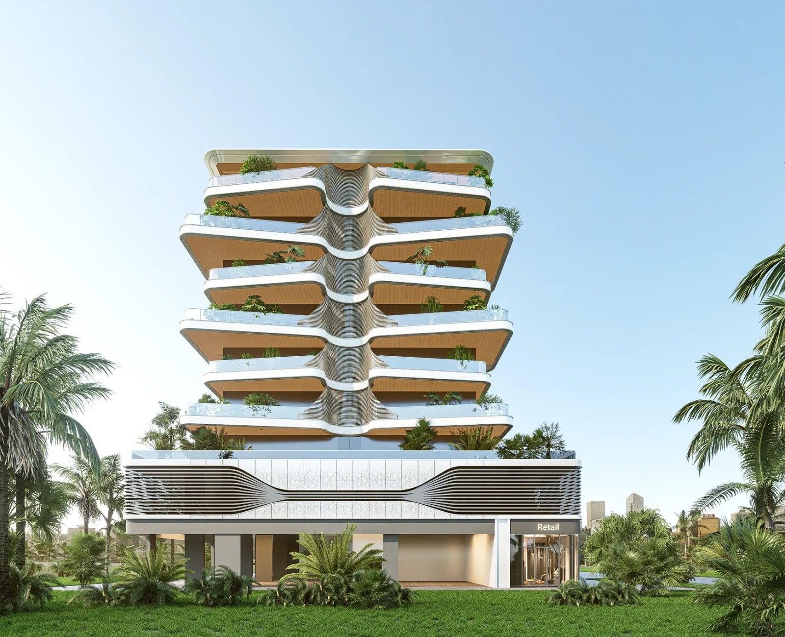 The side of the building